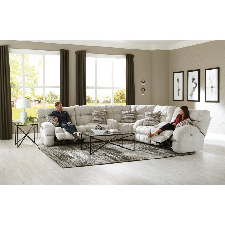 4 seat best sale reclining sectional